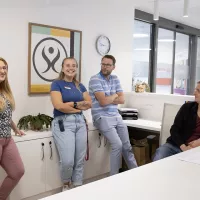 Team der DOREAFAMILIE am Empfang Team der DOREAFAMILIE am Empfang