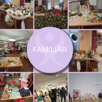 Ausstellungsstände des Nikolausbasars