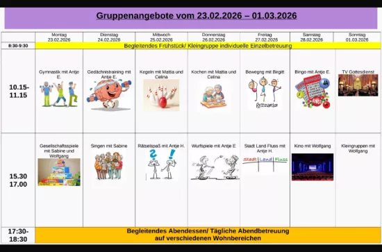 Wochenplan